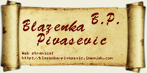 Blaženka Pivašević vizit kartica